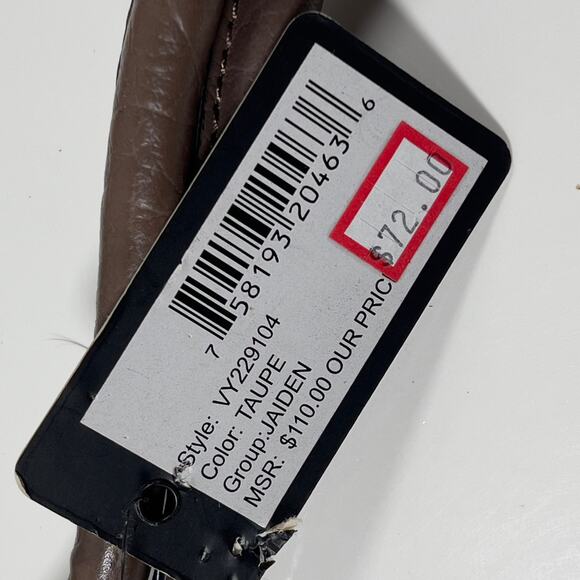 Guess Taupe Brown Large Hobo Metal Studded Distressed Leather Tote Vintage Y2K - Picture 4 of 16